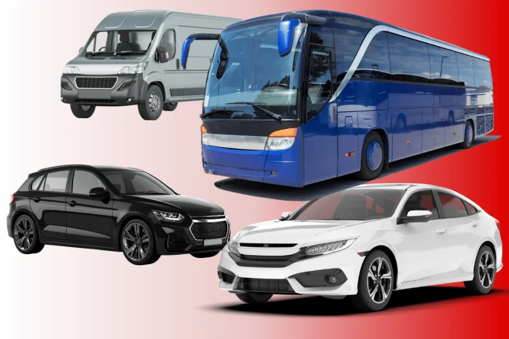 different passenger vehicles