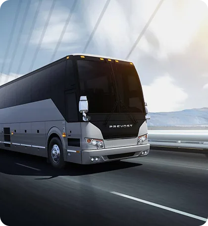 Charter coach on the highway for group travel from Calgary