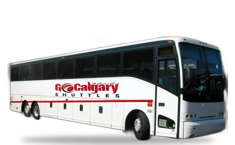 Charter Bus Calgary & Group Transportation 1 Go Calgary Shuttles 54-passenger luxury charter coach in Calgary