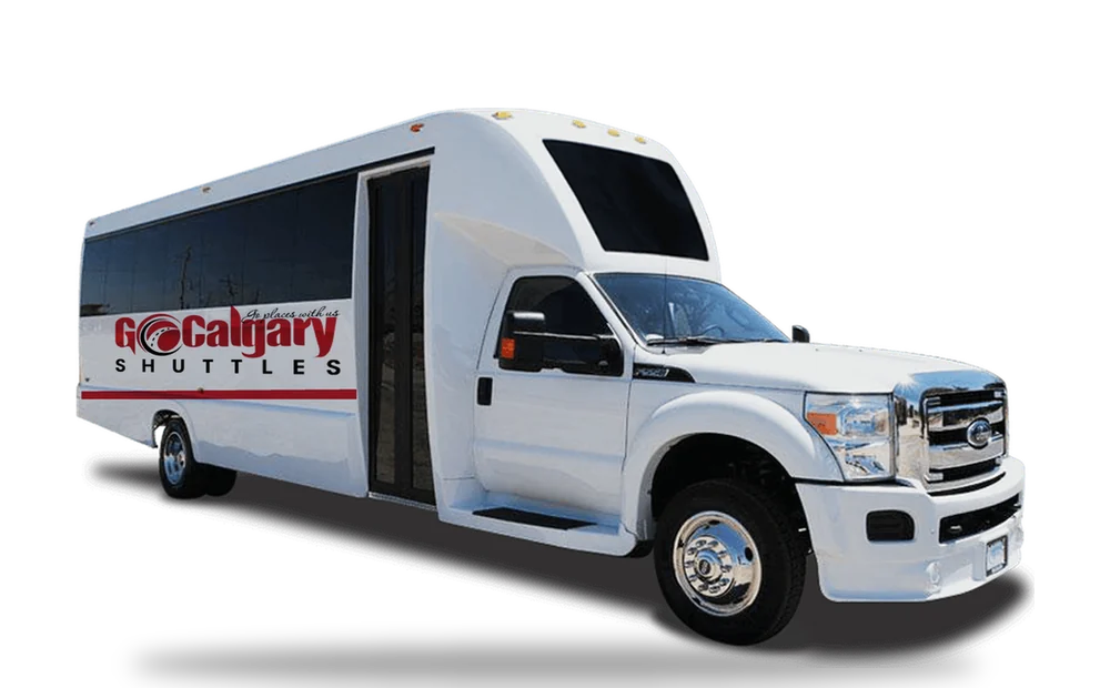 Charter Bus Calgary & Group Transportation 2 Go Calgary Shuttles mini-coach for group transportation in Calgary